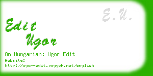 edit ugor business card